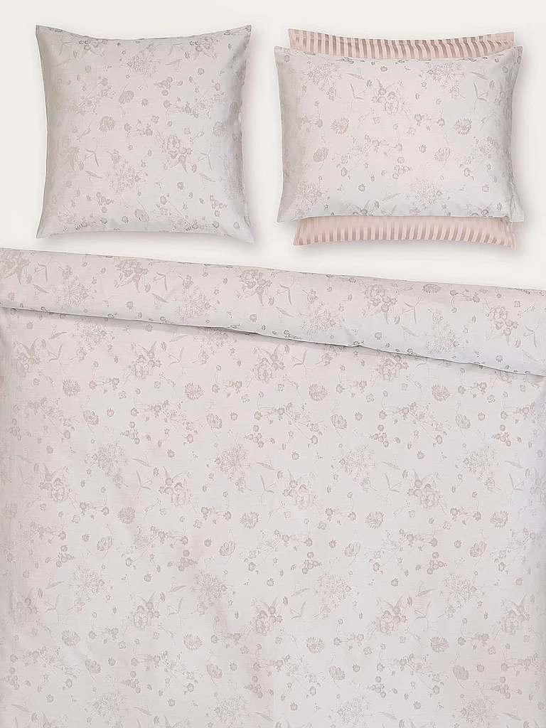 CHRISTIAN FISCHBACHER Housse de couette Jacquard FIORI PASTELLO 140x200cm Ivoire rose